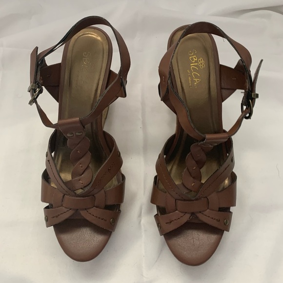 SBICCA of California Brown Platform Wedge Sandals - Picture 2 of 9